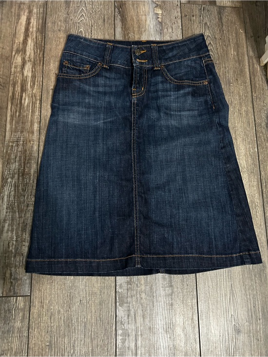 Red Engine Dresses & Skirts - Vintage Red Engine Dark Wash Jean Denim A-Line Skirt